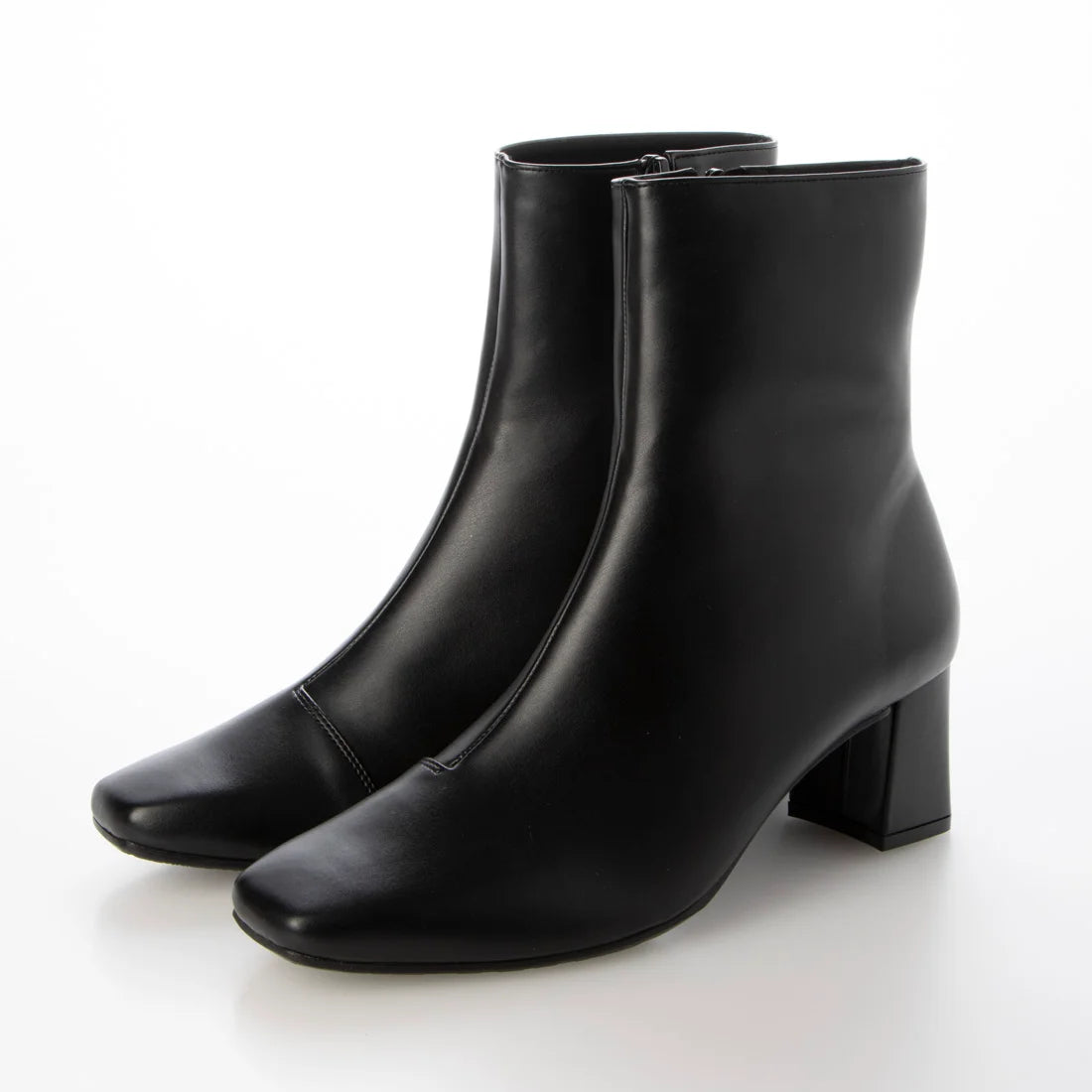 日本製 Launa Lea 6cm方頭短靴 (582)(黑色/Black)