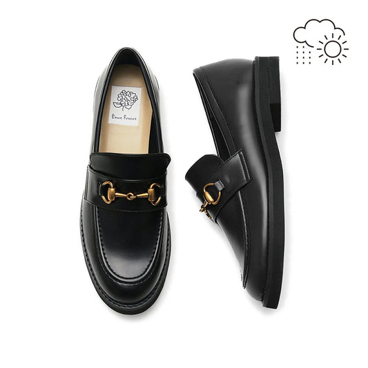 【新品預訂】日本製Emma Francis 防水金扣樂福鞋(黑色)(2002e-E 101)BLK