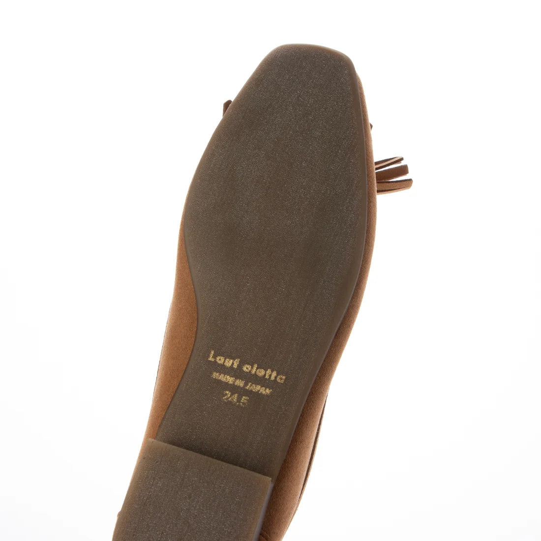 【新品預訂】日本製 Lauf Oletta 鑲邊流蘇設計的氣質平底鞋(LH120 Camel-S) (駝色)