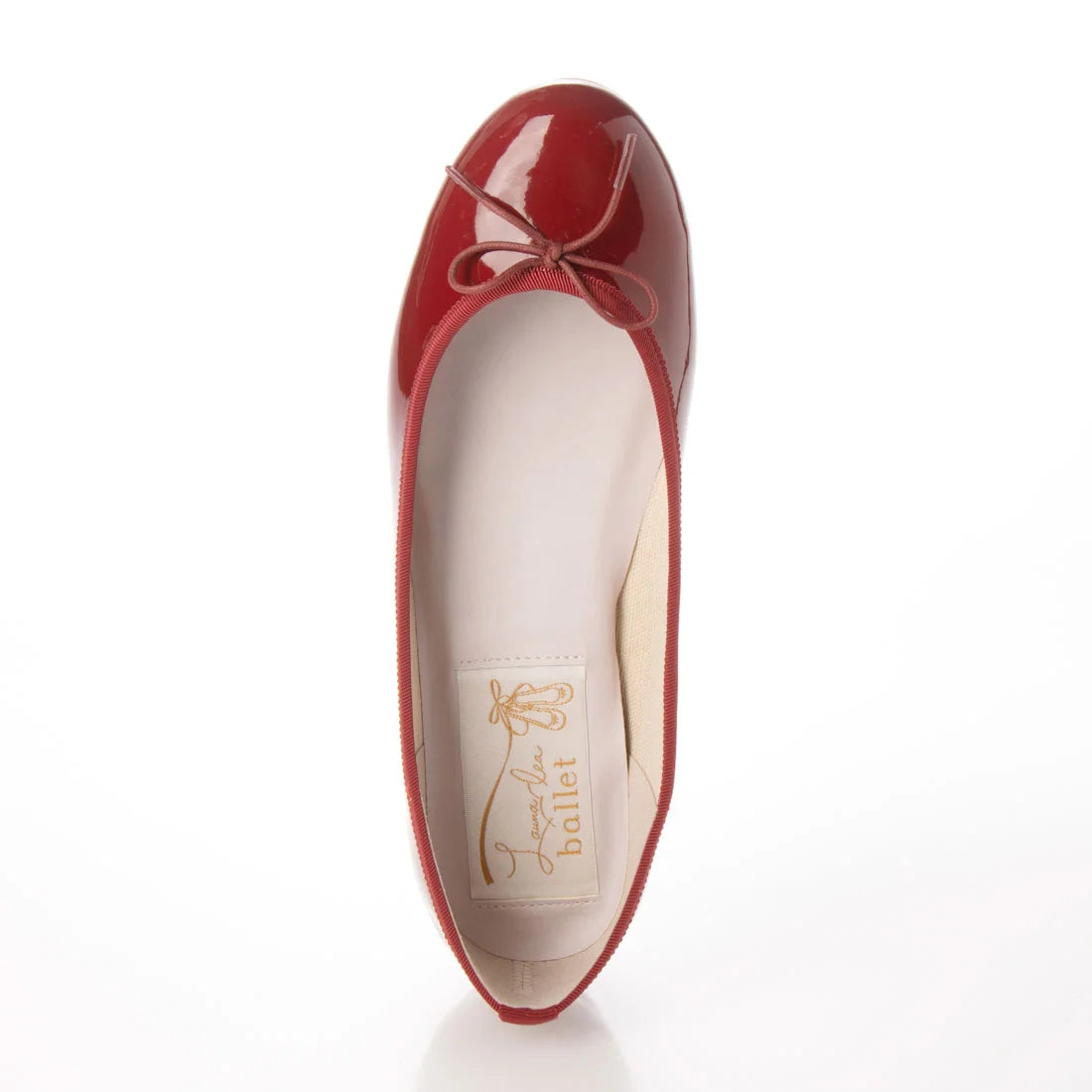 日本製 Launa lea 蝴蝶結圓頭亮面芭蕾晴雨鞋( RB1401A ) (酒紅色/red)
