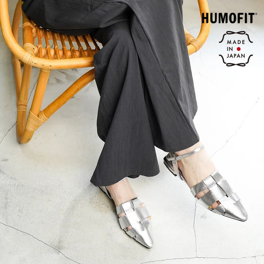 日本製 Lauf Oletta 尖頭記憶棉鞋墊廓爾喀涼鞋 (LH123 Silver)(銀色)