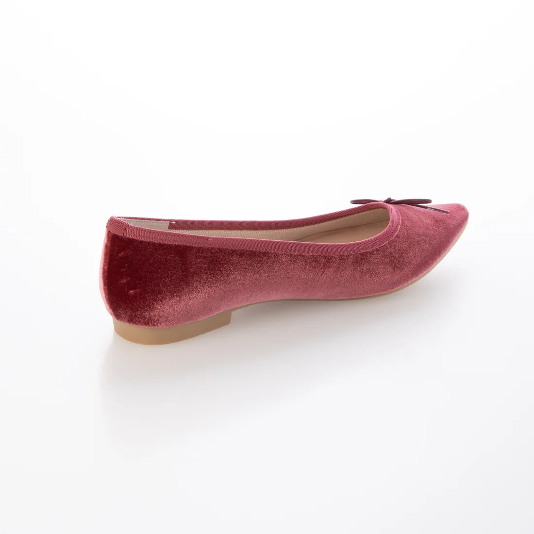 【新品預訂】日本製 Launa lea 尖頭絨毛蝴蝶結芭蕾平底鞋 (B4613A) (粉紅色 Z / Pink Z)