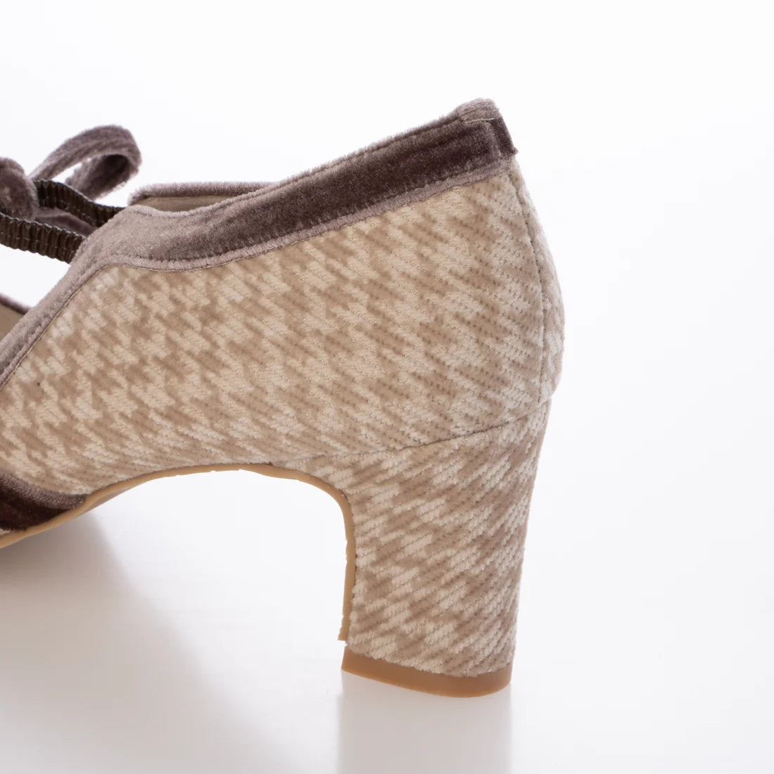 【新品預訂】日本製 Launa Lea 6cm蝴蝶結瑪莉珍高跟鞋(577) (千鳥杏色 Z/C / Beige Z/C)