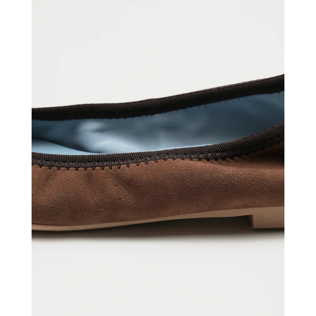 日本製【珍珠色調防水】Emma Francis 真皮 尖頭平底芭蕾舞鞋(01b-L S104)(Brown leather suede) (ブラウン レザースエード)