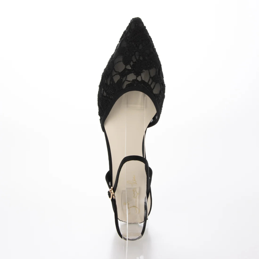 【新品預訂】日本製 Launa Lea 花卉蕾絲漁網綁帶涼鞋 (600A)(黑色 / Black Z/C)