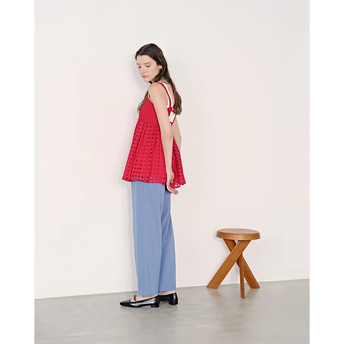 日本製 Emma Francis 金屬絲帶 2cm 高跟鞋 (黑色磨砂) 05e-M 101 BLK