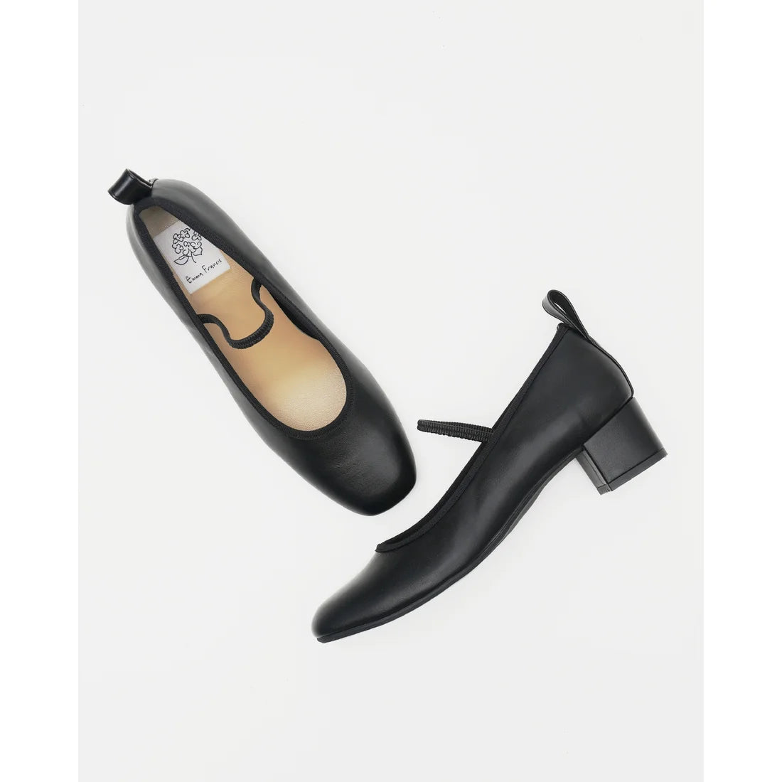 日本製 Emma Francis 鬆緊帶 4cm 高跟鞋 (黑色光面) 4002b-P 101 BLK