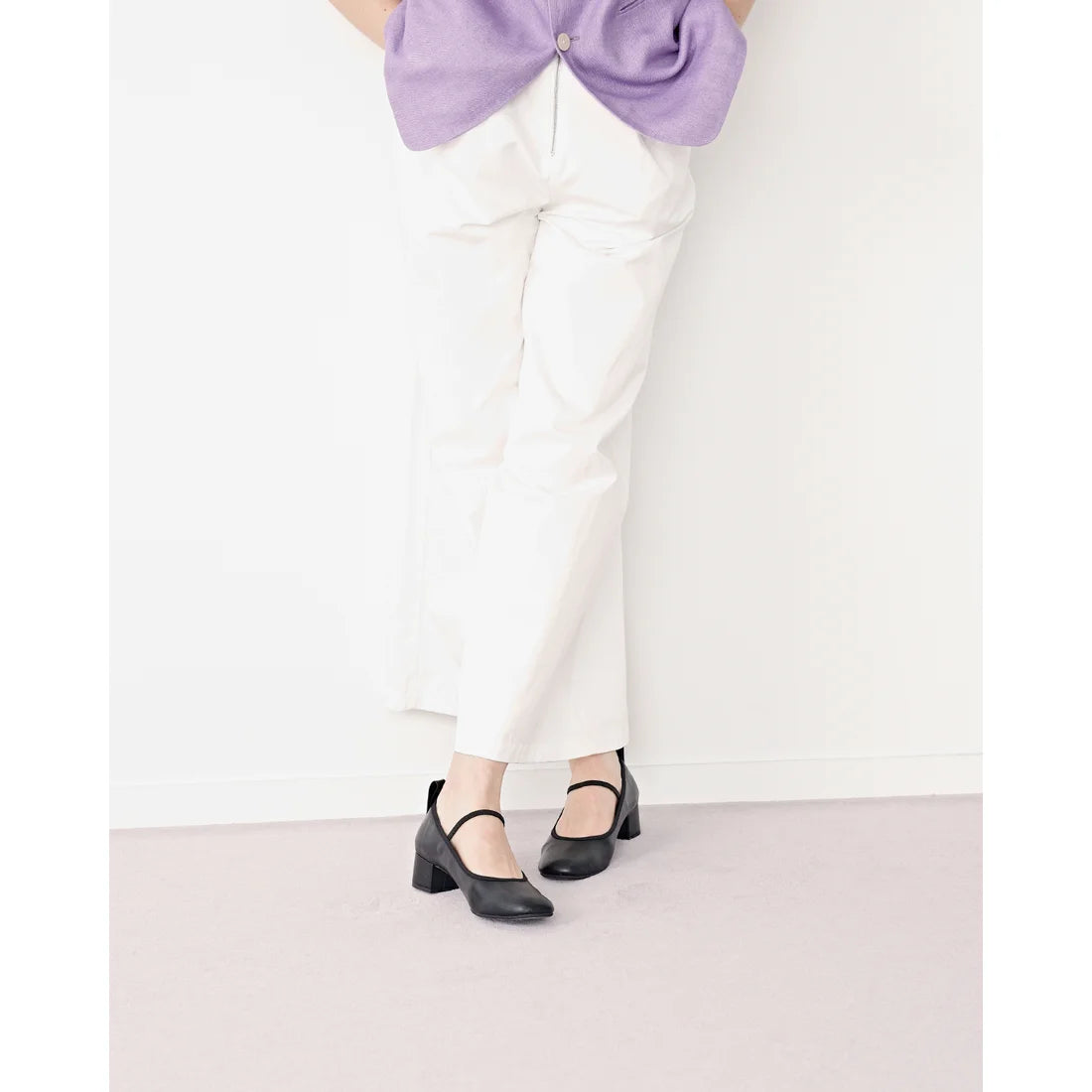 日本製 Emma Francis 鬆緊帶 4cm 高跟鞋 (黑色光面) 4002b-P 101 BLK