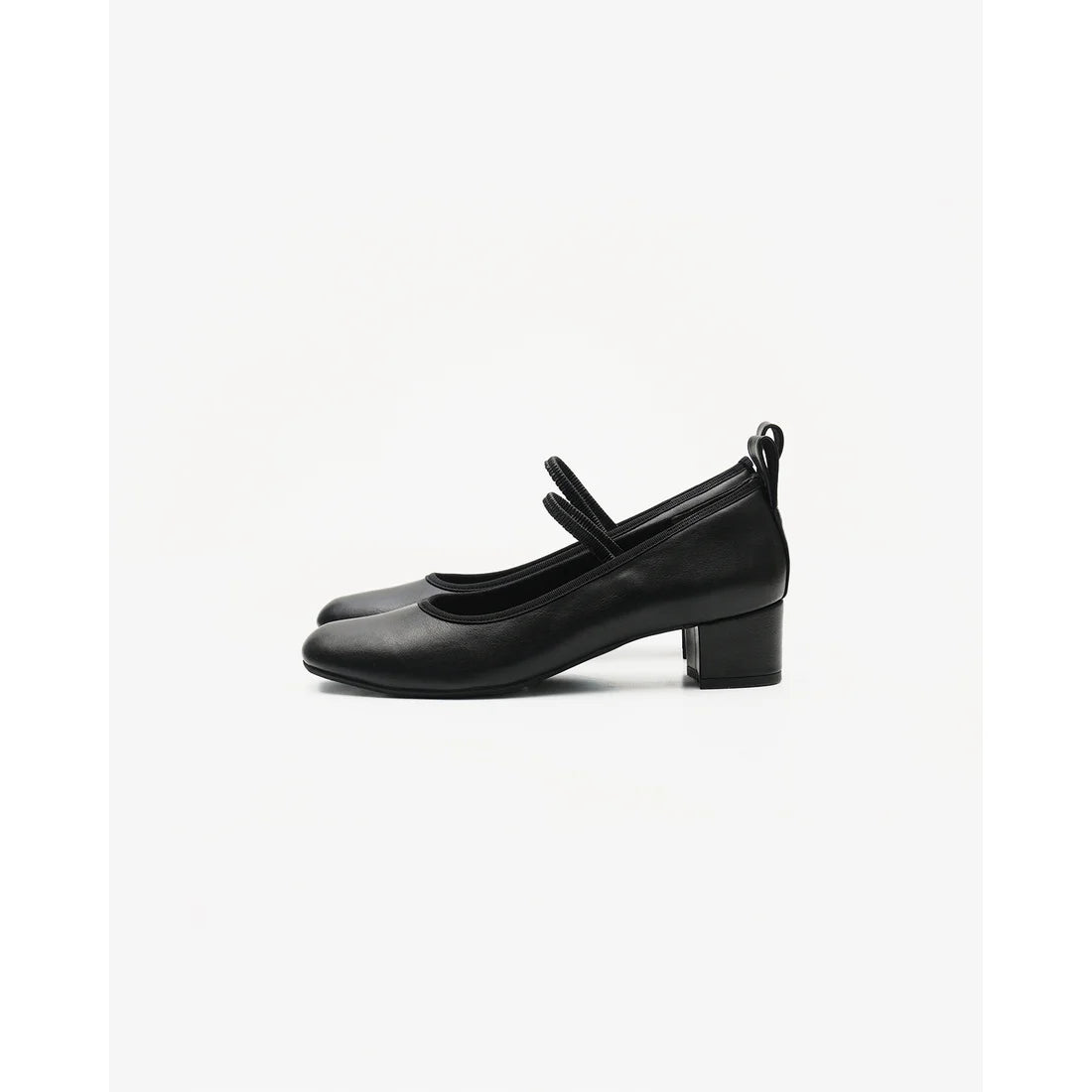 日本製 Emma Francis 鬆緊帶 4cm 高跟鞋 (黑色光面) 4002b-P 101 BLK