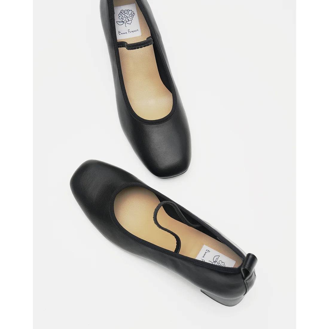 日本製 Emma Francis 鬆緊帶 4cm 高跟鞋 (黑色光面) 4002b-P 101 BLK