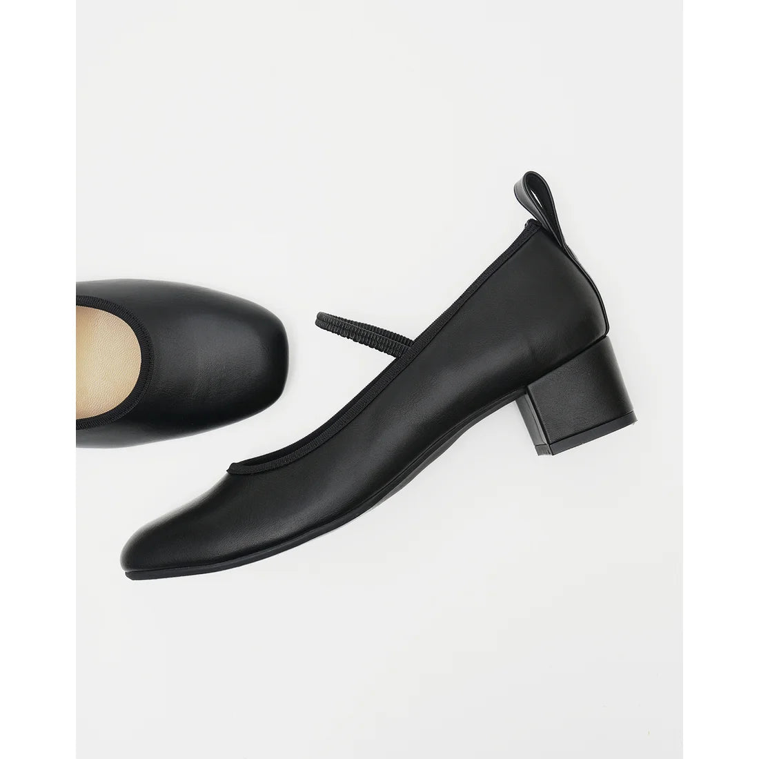 日本製 Emma Francis 鬆緊帶 4cm 高跟鞋 (黑色光面) 4002b-P 101 BLK