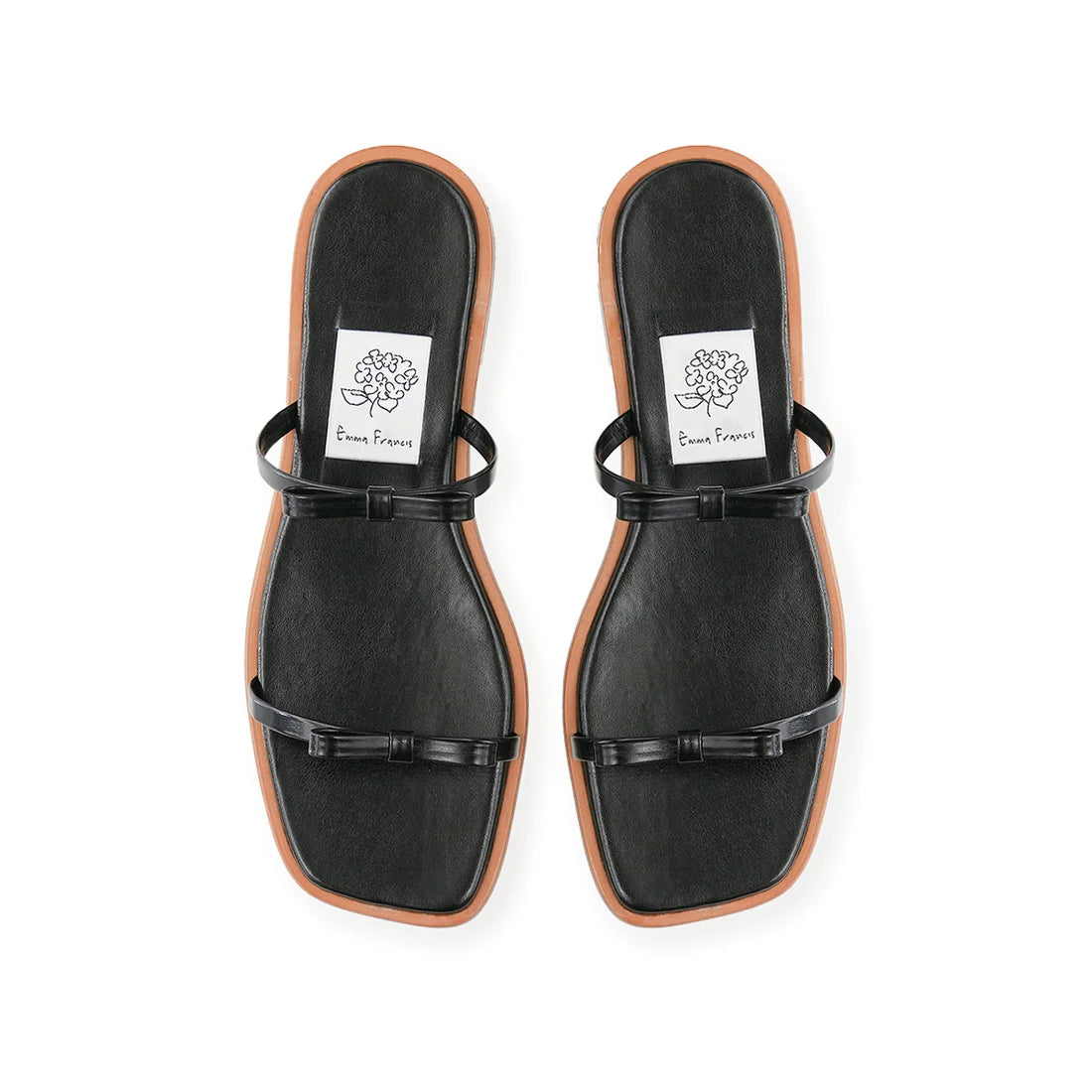 日本製 Emma Francis 平底雙帶涼鞋 (黑色) 1037a-M 101 BLK