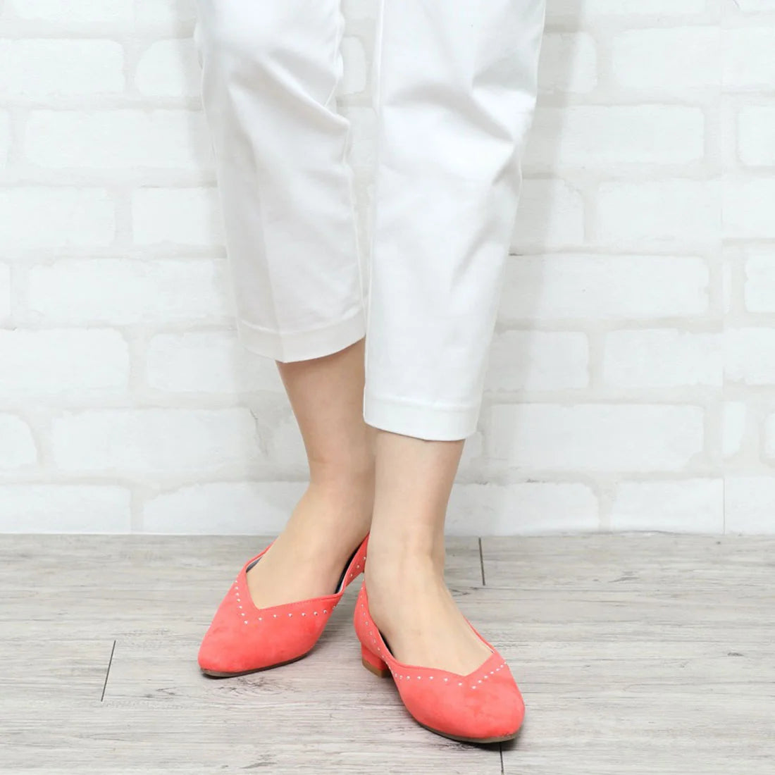 日本製Emma Francis 尖頭平跟鞋 ( EFx1060b S029 )(orange suede )(オレンジ スエード)
