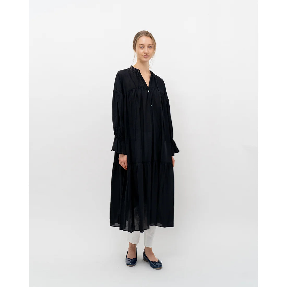 日本製 Emma Francis 圓頭平底芭蕾舞晴雨鞋 (02a-E 117) (Navy Enamel)(ネイビー エナメル)