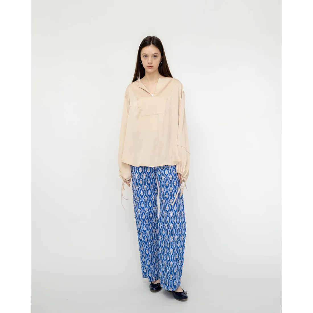 日本製 Emma Francis 圓頭平底芭蕾舞晴雨鞋 (02a-E 117) (Navy Enamel)(ネイビー エナメル)
