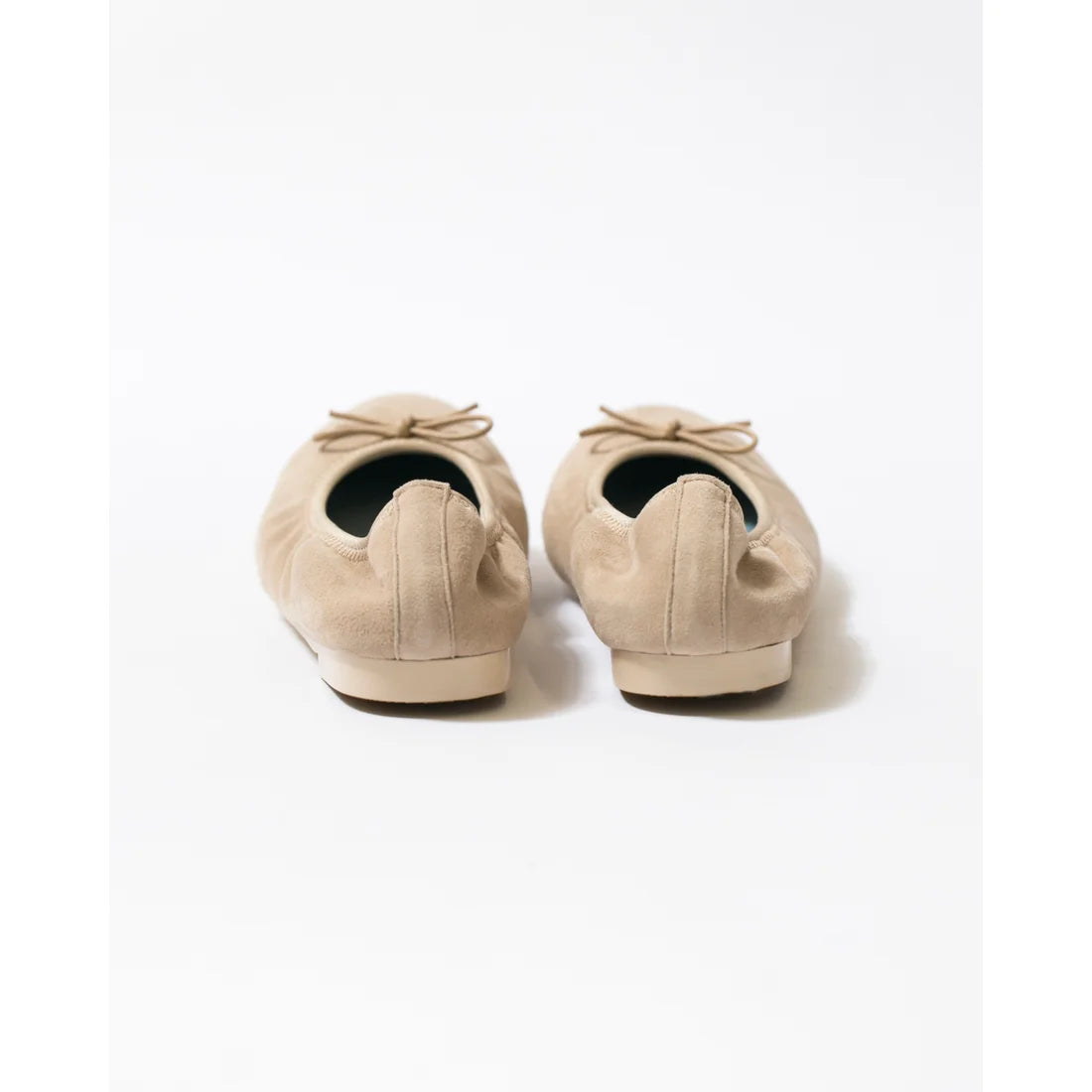 日本製【珍珠色調防水】Emma Francis 真皮 圓頭平底芭蕾舞鞋(02b-L S108)(Beige leather suede)(ベージュ レザースエード)