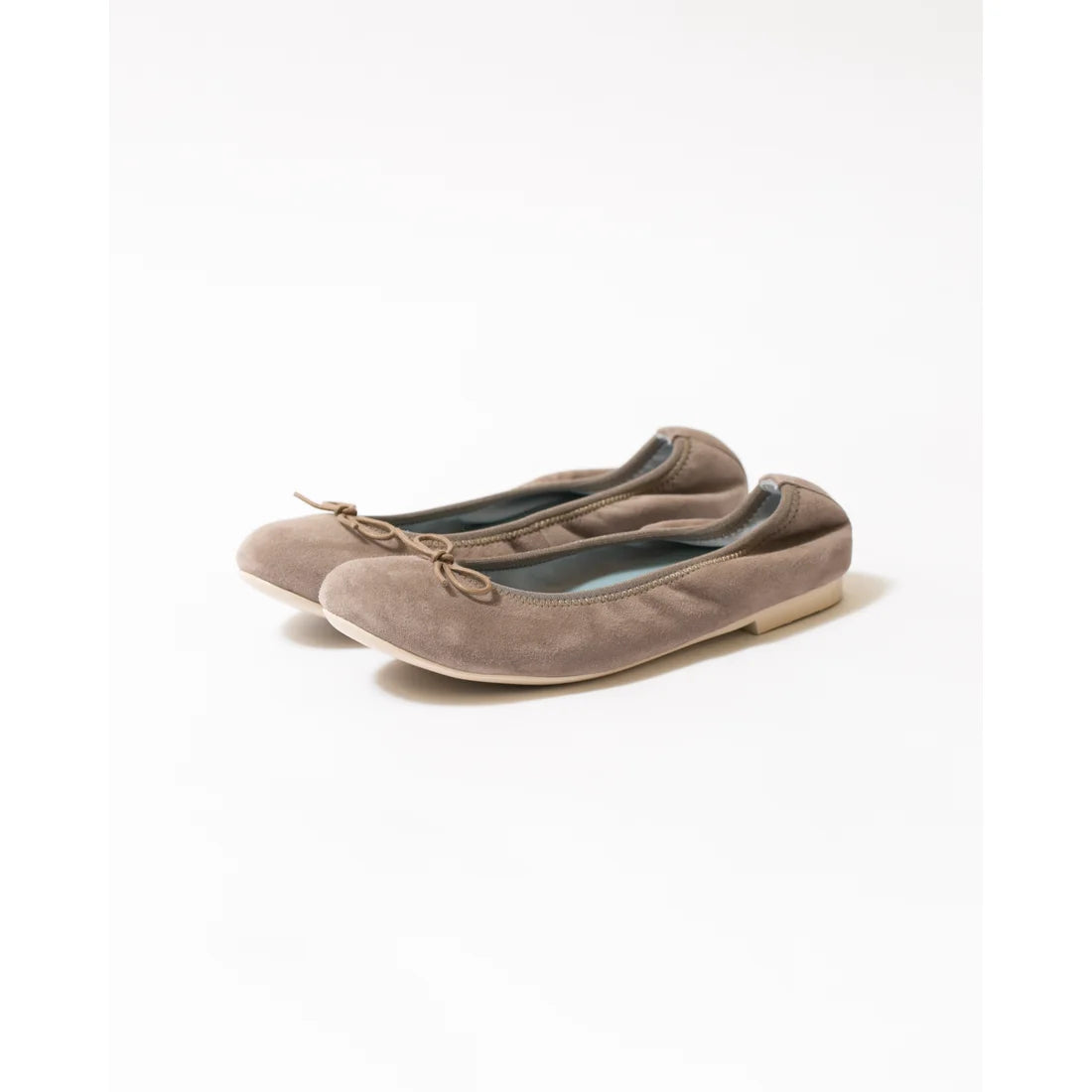 日本製【珍珠色調防水】Emma Francis 真皮 圓頭平底芭蕾舞鞋(02b-L S155)(Charcoal grey leather suede)(チャコールグレー レザースエード)