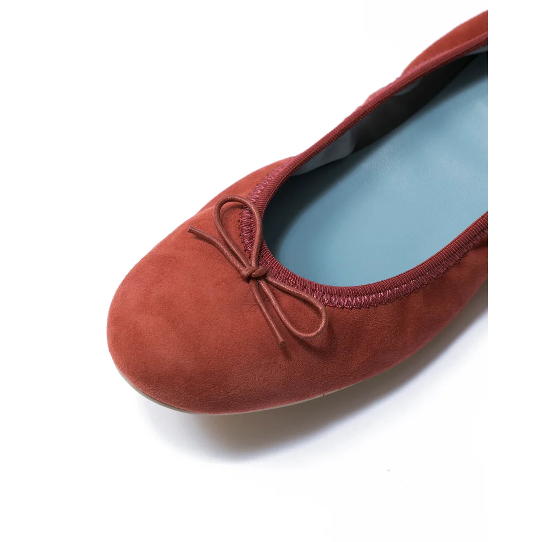 日本製【珍珠色調防水】Emma Francis 真皮 圓頭平底芭蕾舞鞋(02b-L S129)(orange leather suede)(オレンジ レザースエード)