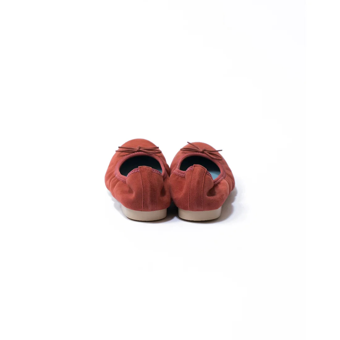日本製【珍珠色調防水】Emma Francis 真皮 圓頭平底芭蕾舞鞋(02b-L S129)(orange leather suede)(オレンジ レザースエード)
