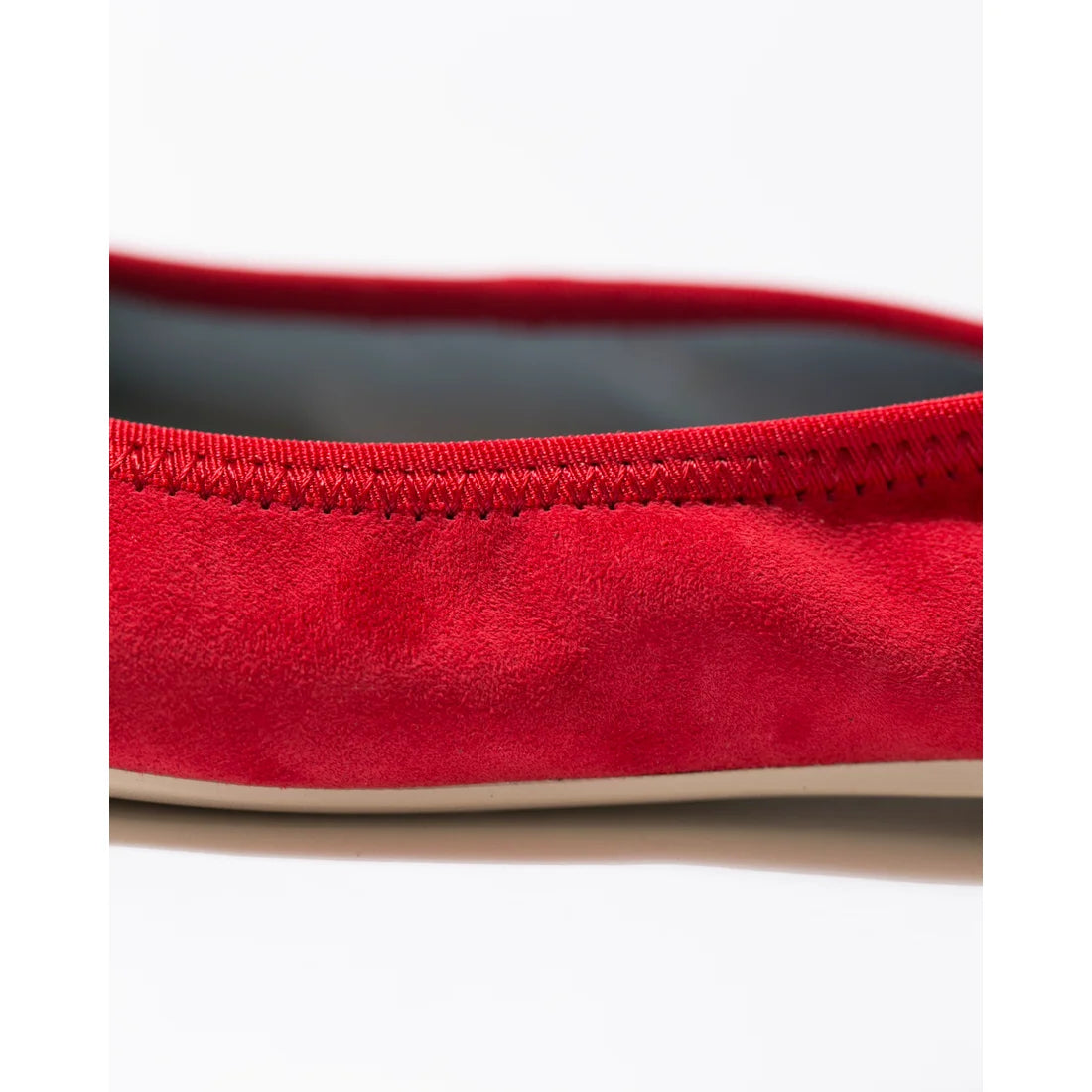 日本製【珍珠色調防水】Emma Francis 真皮 圓頭平底芭蕾舞鞋(02b-L S135)(Red leather suede)(レッド レザースエード)