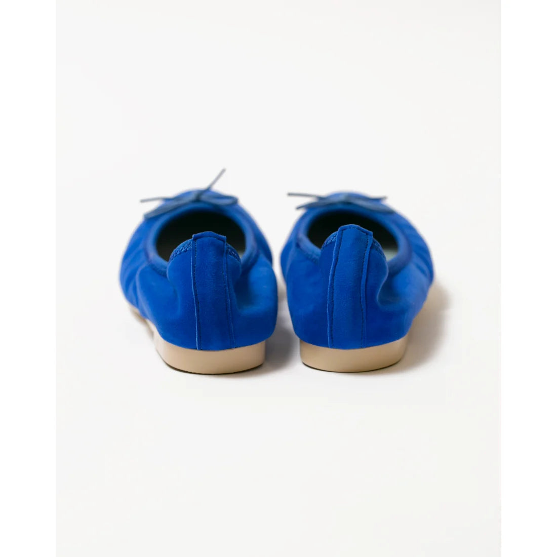 日本製【珍珠色調防水】Emma Francis 真皮 圓頭平底芭蕾舞鞋(02b-L S120)(Blue leather suede)(ブルー レザースエード)