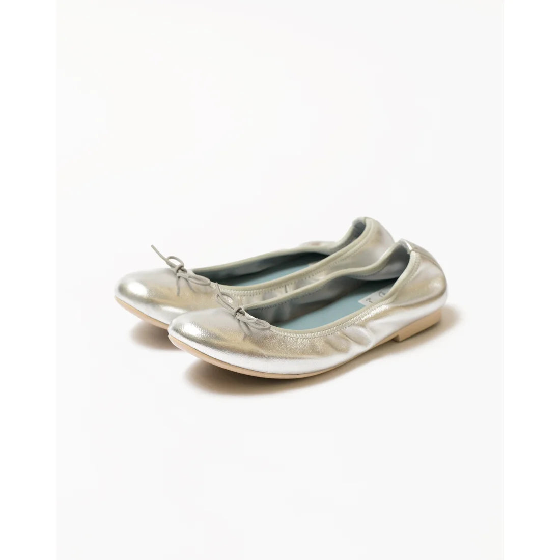 日本製【珍珠色調防水】Emma Francis 真皮 圓頭平底芭蕾舞鞋(02b-L M162)(Silver leather suede)(シルバー レザースエード)