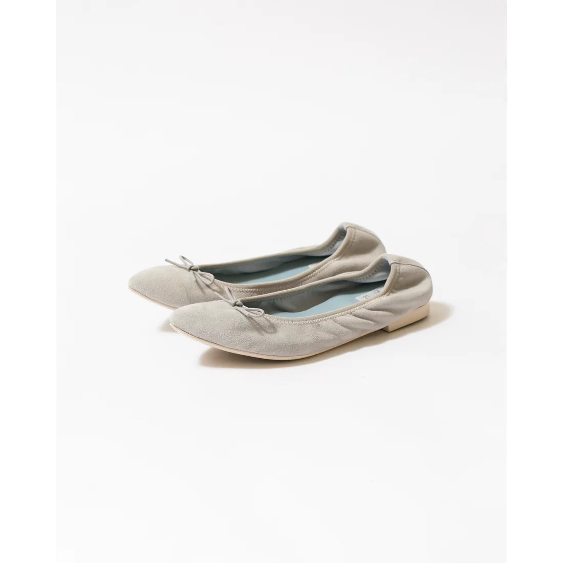 日本製【珍珠色調防水】Emma Francis尖頭平底芭蕾舞鞋 (01b-L S153) (Grey leather suede)(グレー レザースエード)