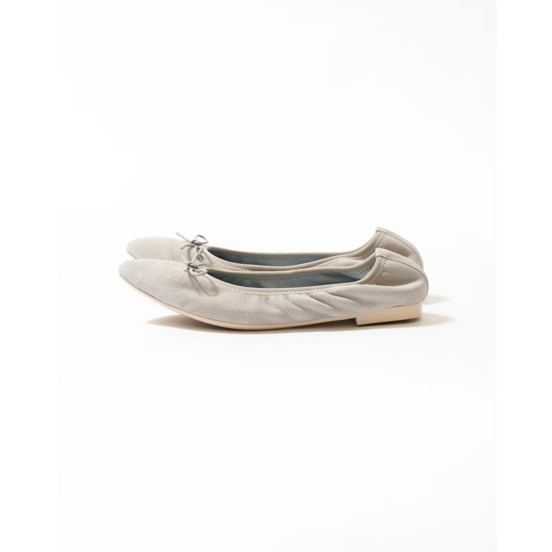 日本製【珍珠色調防水】Emma Francis尖頭平底芭蕾舞鞋 (01b-L S153) (Grey leather suede)(グレー レザースエード)