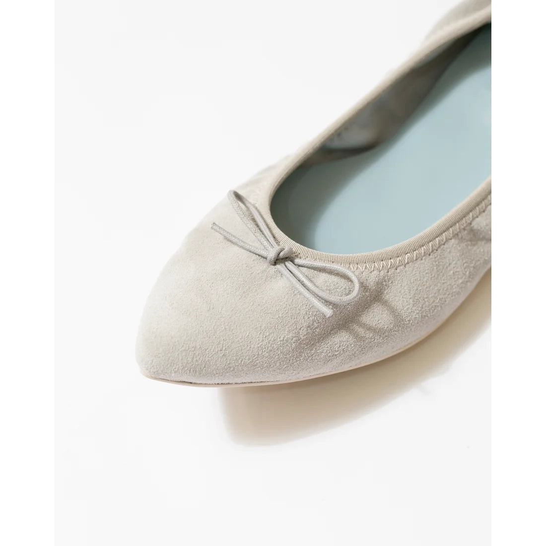 日本製【珍珠色調防水】Emma Francis尖頭平底芭蕾舞鞋 (01b-L S153) (Grey leather suede)(グレー レザースエード)