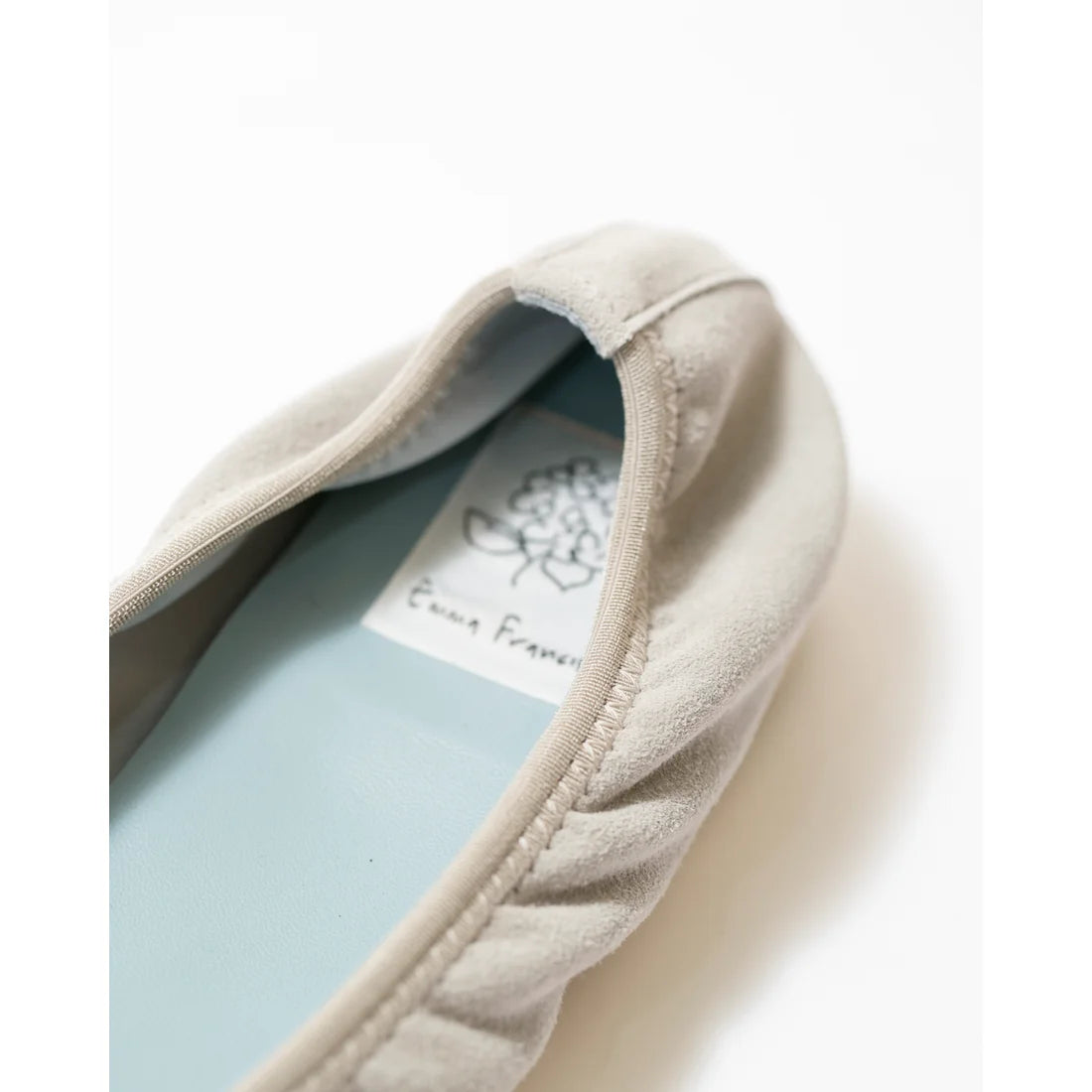 日本製【珍珠色調防水】Emma Francis尖頭平底芭蕾舞鞋 (01b-L S153) (Grey leather suede)(グレー レザースエード)