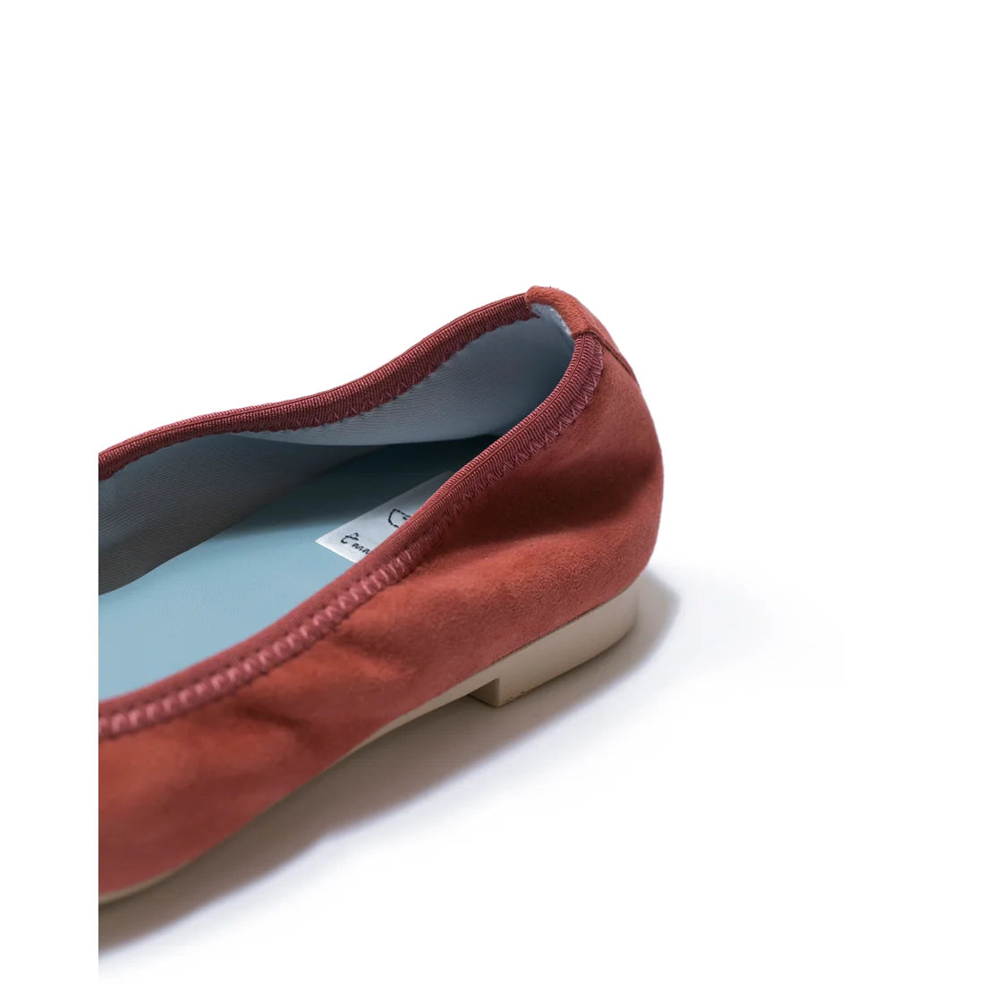 日本製【珍珠色調防水】Emma Francis尖頭平底芭蕾舞鞋(01b-L S129)(orange leather suede)(オレンジ レザースエード)