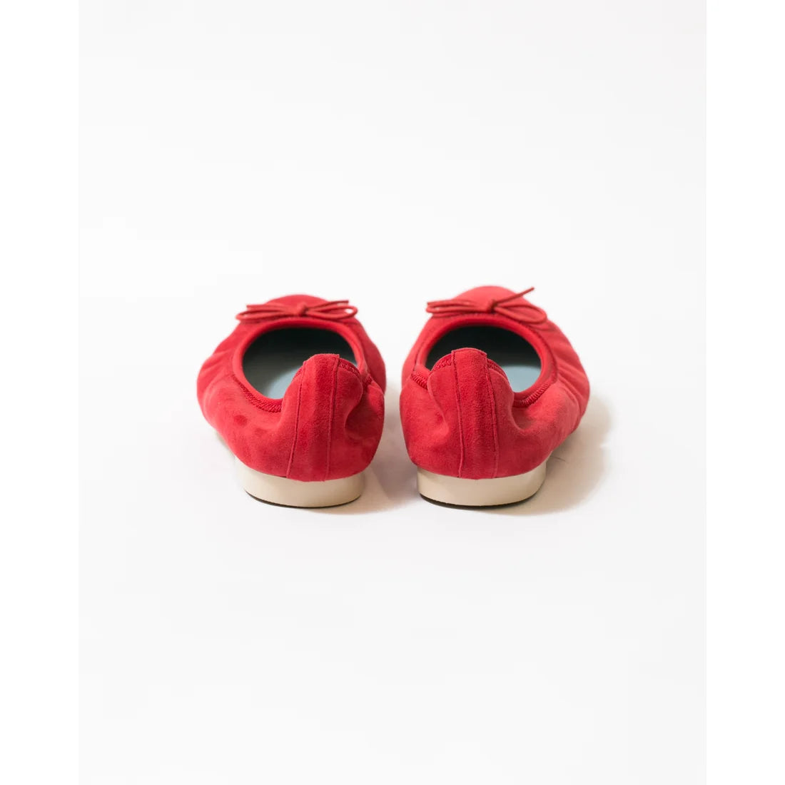 日本製【珍珠色調防水】Emma Francis尖頭平底芭蕾舞鞋 (01b-L S135) (Red leather suede)(レッド レザースエード)