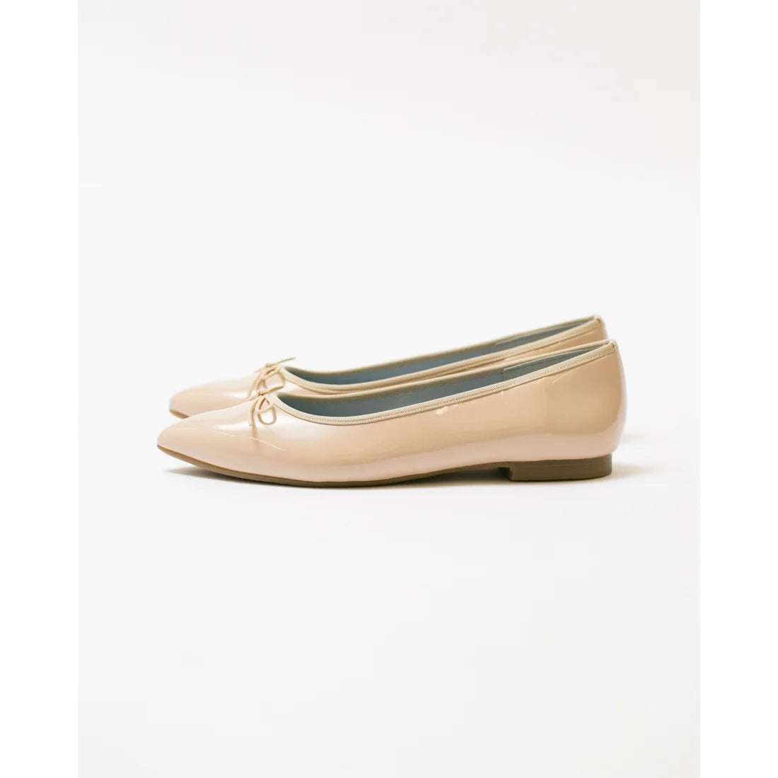 日本製【晴雨兼容】Emma Francis尖頭平底芭蕾舞晴雨鞋(01a-E 108)(Beige enamel) (ベージュ エナメル)