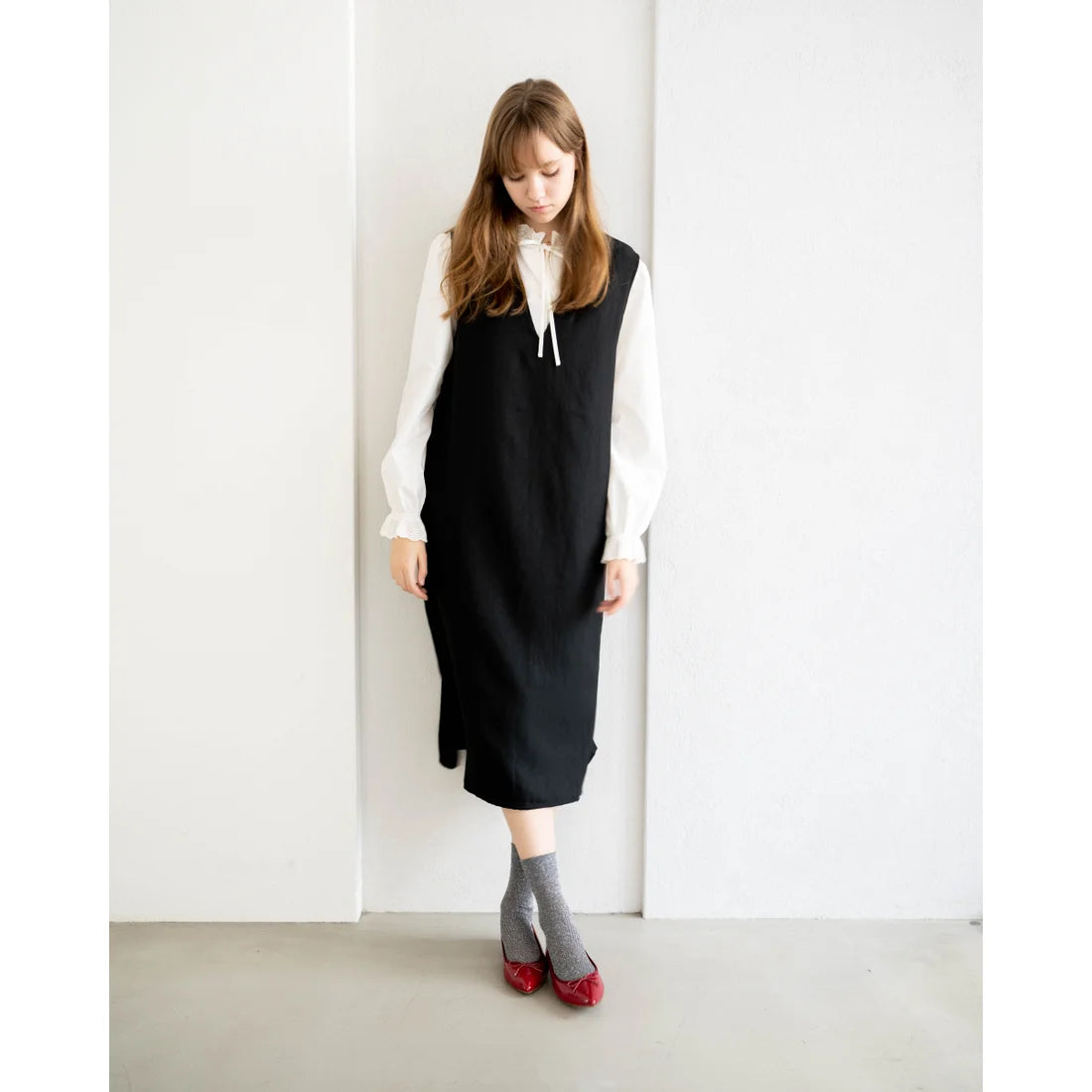 日本製【晴雨兼容】Emma Francis尖頭平底芭蕾舞晴雨鞋(01a-E 135)(Dark red enamel)(ダークレッド エナメル)