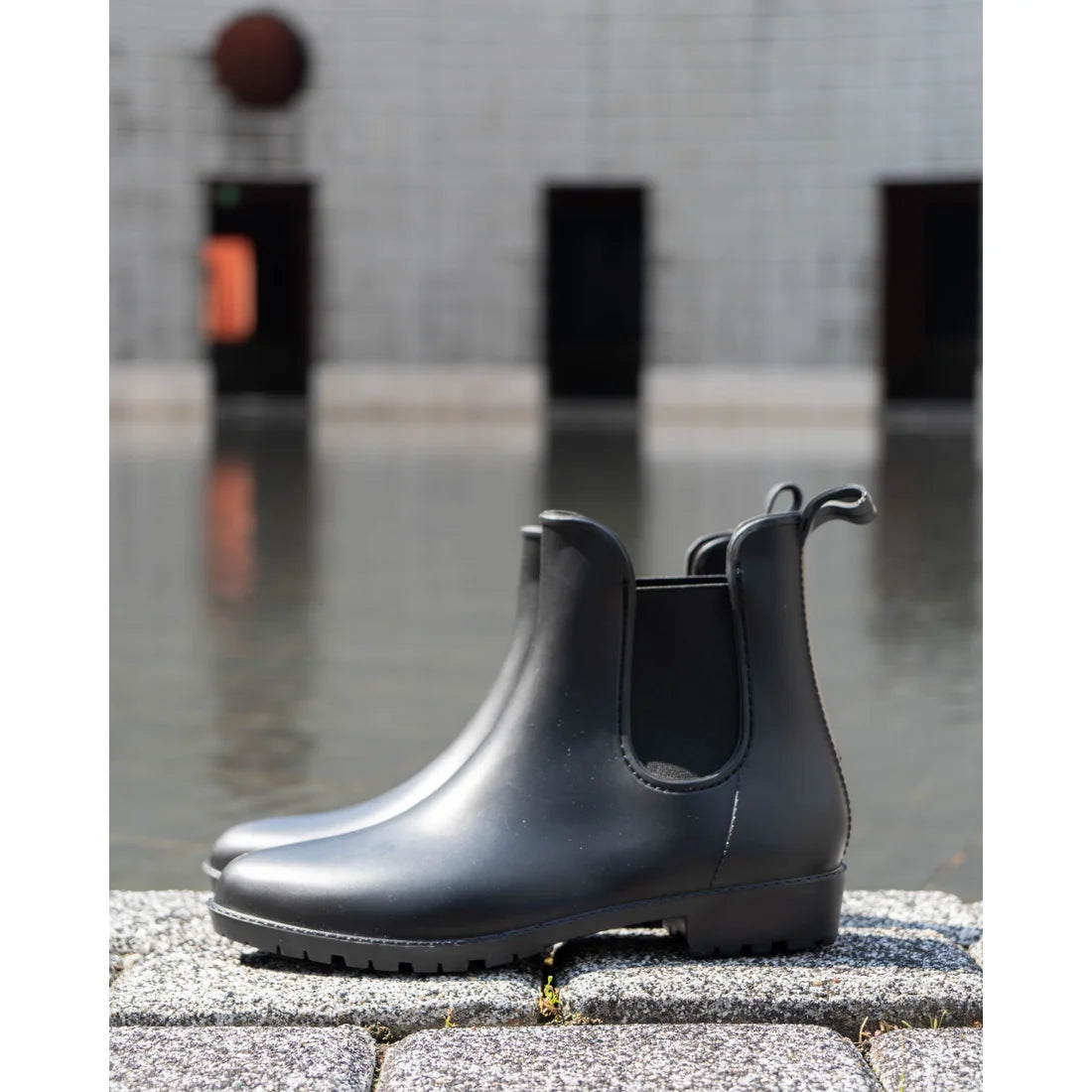 Emma Francis 鬆緊帶橡膠雨靴 (9001a R101)(Black rubber)(ブラック ラバー)