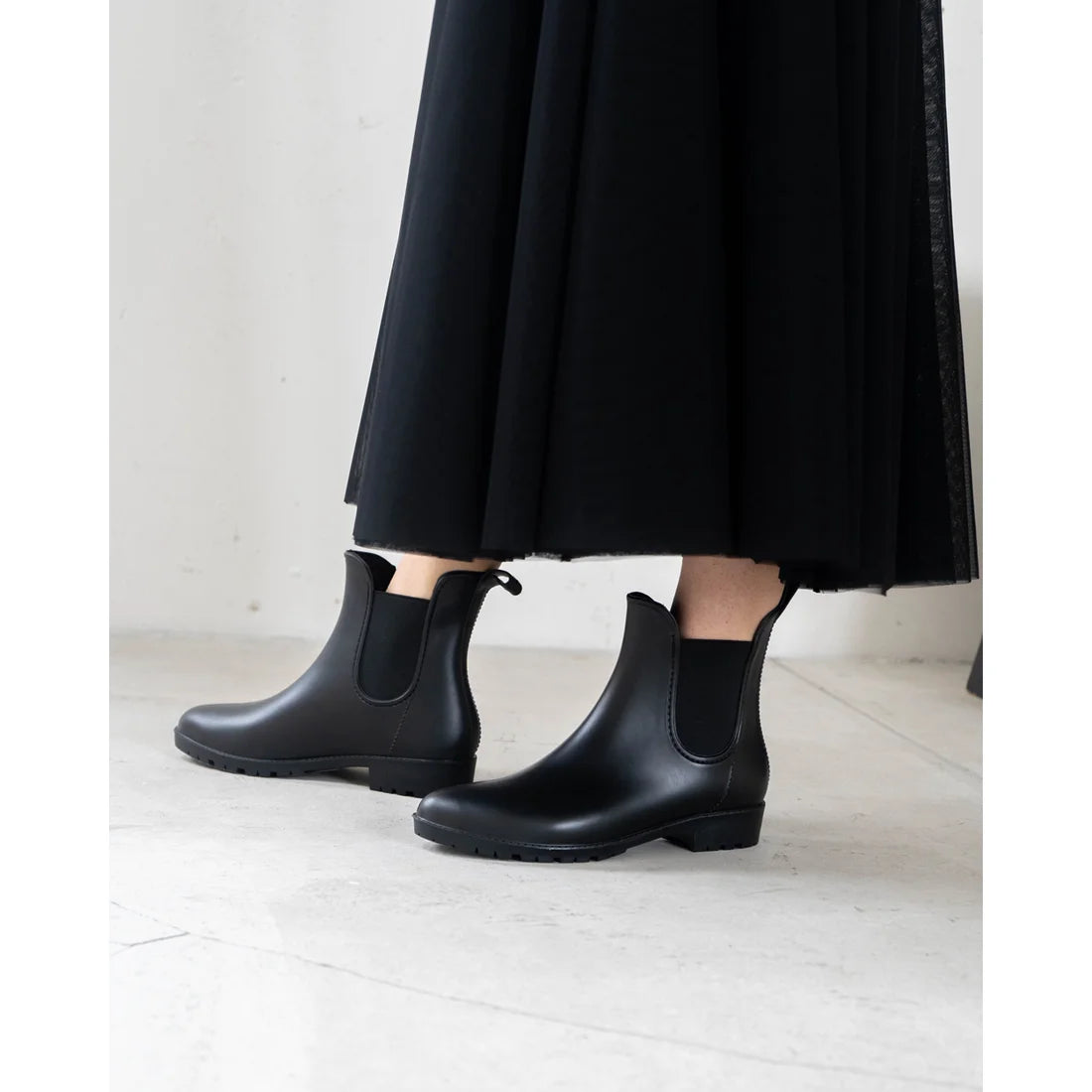 Emma Francis 鬆緊帶橡膠雨靴 (9001a R101)(Black rubber)(ブラック ラバー)