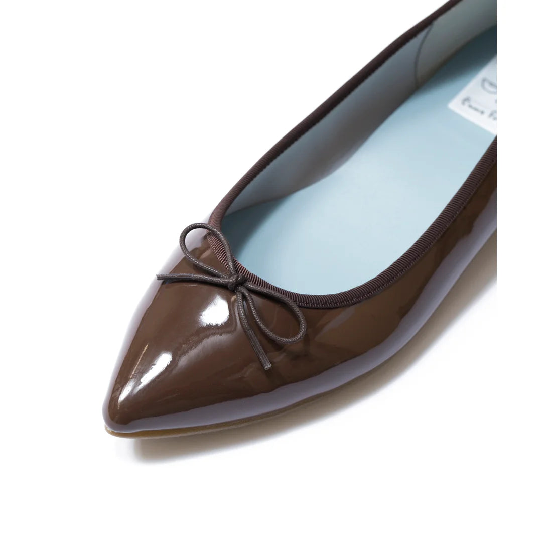 日本製【晴雨兼容】Emma Francis尖頭平底芭蕾舞晴雨鞋(01a-E 105)(Brown Enamel)(ブラウン エナメル)