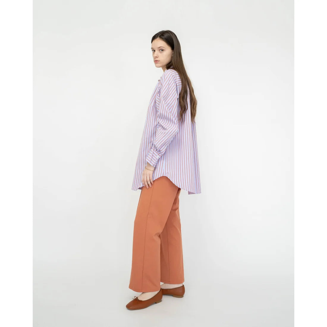 日本製【蘋果皮】【防水】 Emma Francis方頭平底芭蕾舞鞋(03b-AP 186)(Camel Apple Leather Smooth)(キャメル アップルレザースムース)