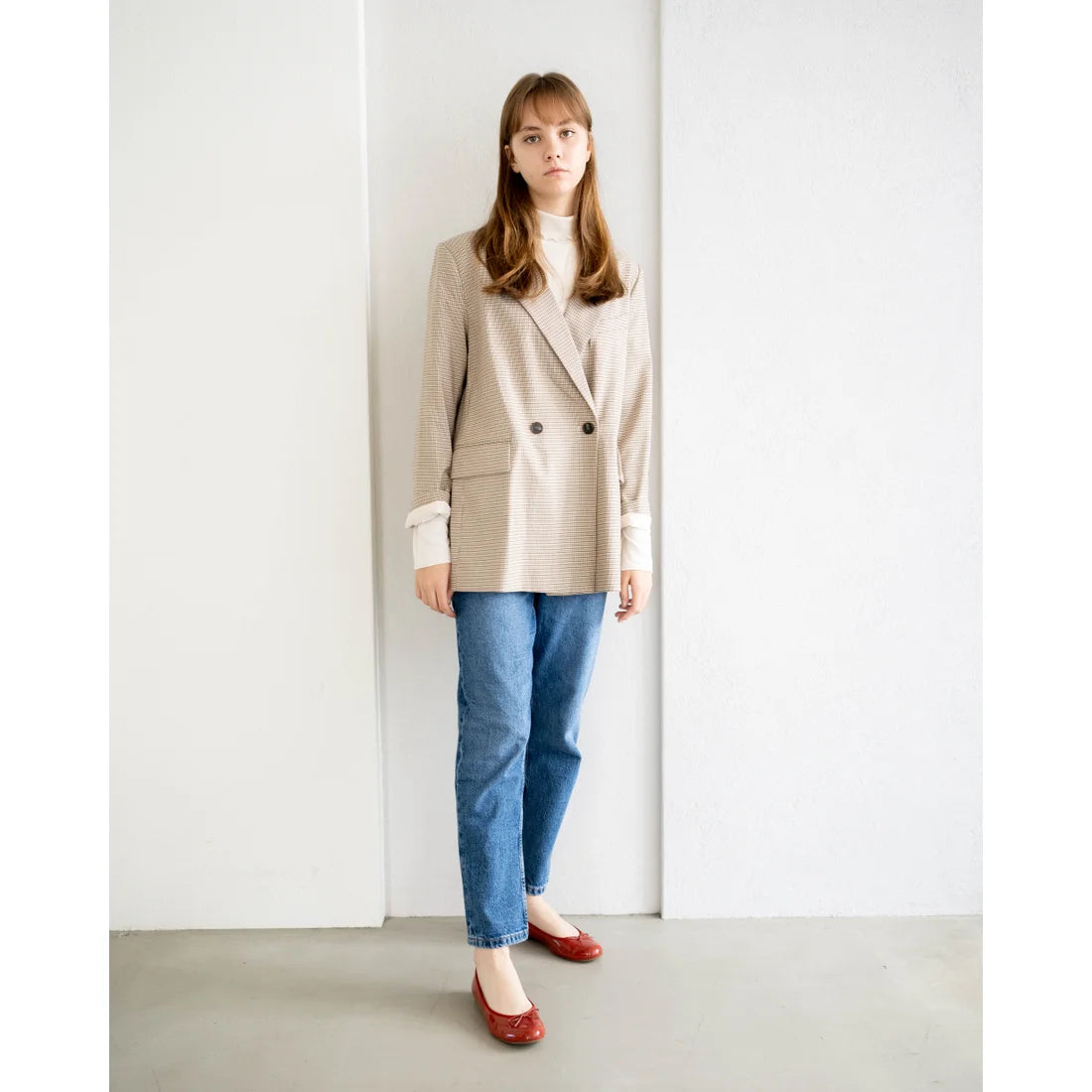 日本製 Emma Francis 圓頭平底芭蕾舞晴雨鞋 (02a-E 129) (Orange Enamel)(オレンジ エナメル)的副本