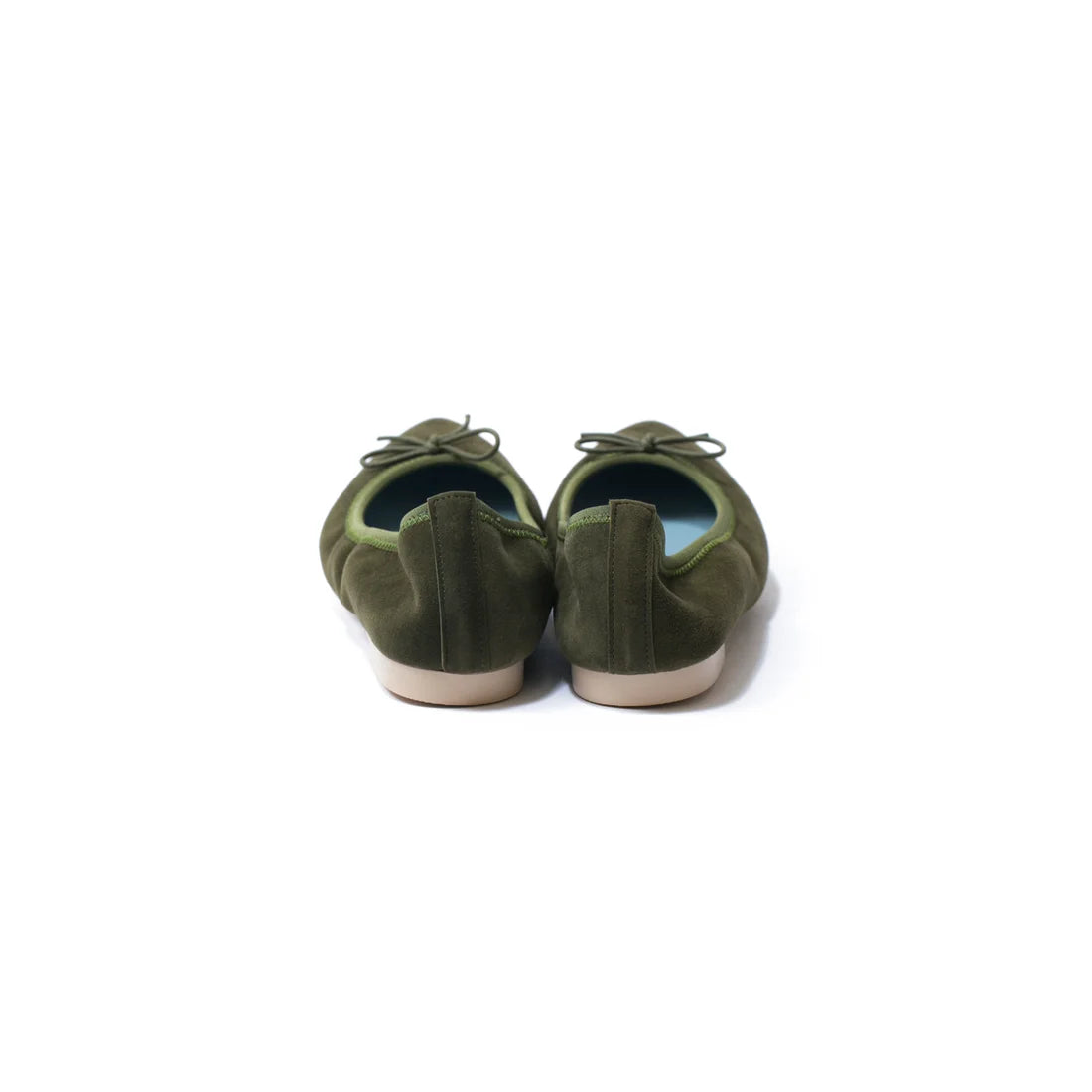 日本製【珍珠色調防水】Emma Francis尖頭平底芭蕾舞鞋 (01b-L S147) (Khaki leather suede)(カーキ レザースエード)