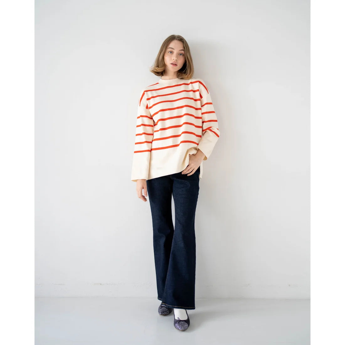日本製 Emma Francis 絨面革尖頭平底芭蕾舞鞋 (01l-S 101)(Black suede)(ブラック スエード)