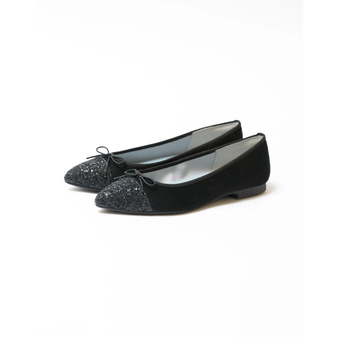 日本製 Emma Francis 絨面革尖頭平底芭蕾舞鞋 (01l-S 101)(Black suede)(ブラック スエード)