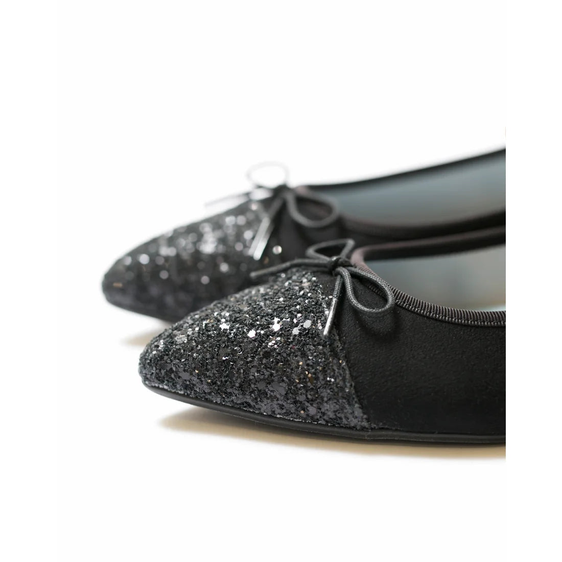 日本製 Emma Francis 絨面革尖頭平底芭蕾舞鞋 (01l-S 101)(Black suede)(ブラック スエード)