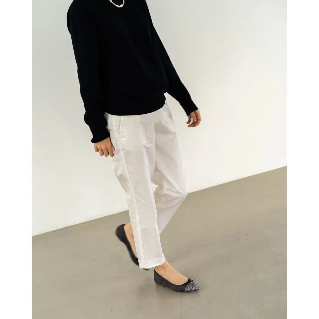 日本製 Emma Francis 絨面革尖頭平底芭蕾舞鞋 (01l-S 153)(Gray suede)(グレー スエード)