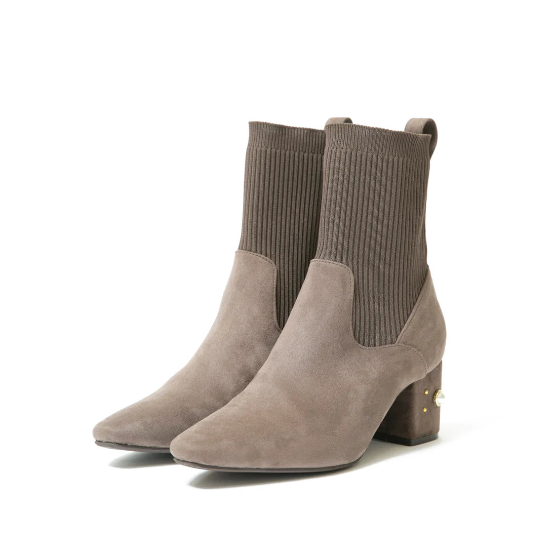 日本製Emma Francis 珍珠跟針織靴(炭灰色麂皮)(9006-S 155)(charcoal gray suede)(charcoal gray suede)