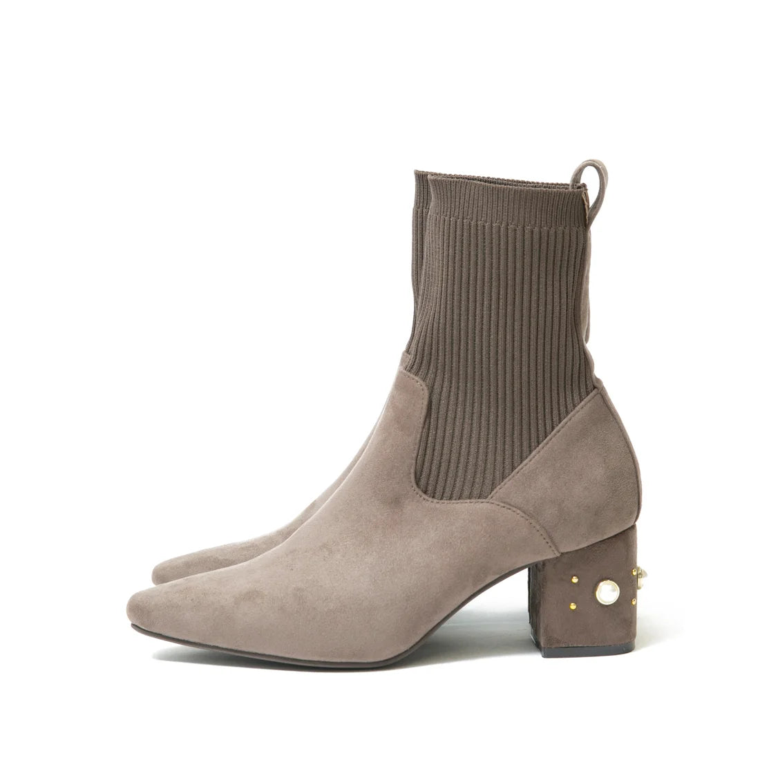 日本製Emma Francis 珍珠跟針織靴(炭灰色麂皮)(9006-S 155)(charcoal gray suede)(charcoal gray suede)