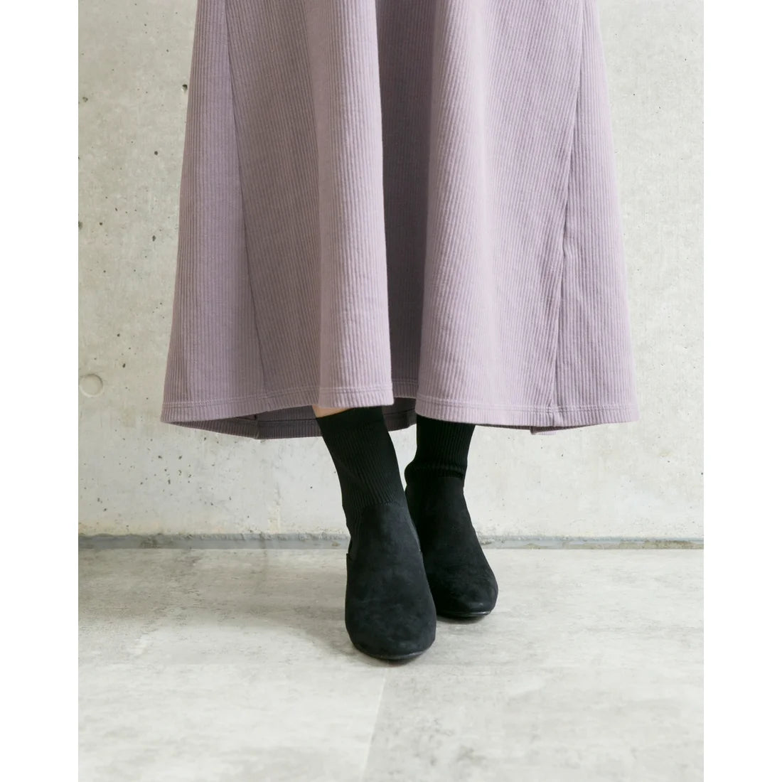 日本製Emma Francis 珍珠跟針織靴(黑色絨面革)(9006-S 101)(black suede)(ブラック スエード)