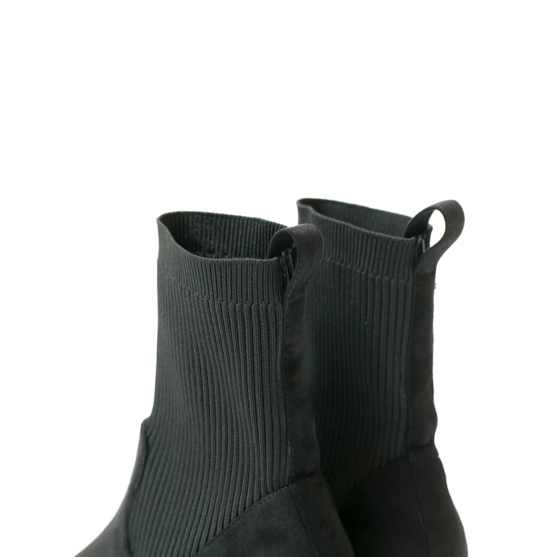 日本製Emma Francis 珍珠跟針織靴(黑色絨面革)(9006-S 101)(black suede)(ブラック スエード)