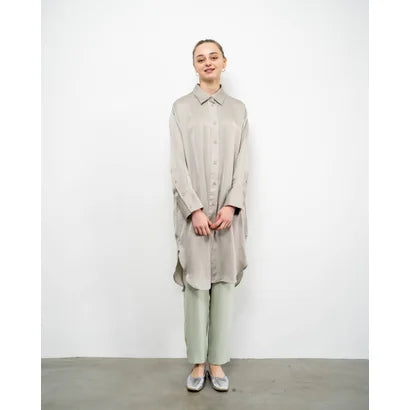 日本製【蘋果皮】【防水】 Emma Francis方頭平底芭蕾舞鞋( 03b-AP 162 )(Silver Apple Leather Smooth)(シルバー アップルレザースムース)