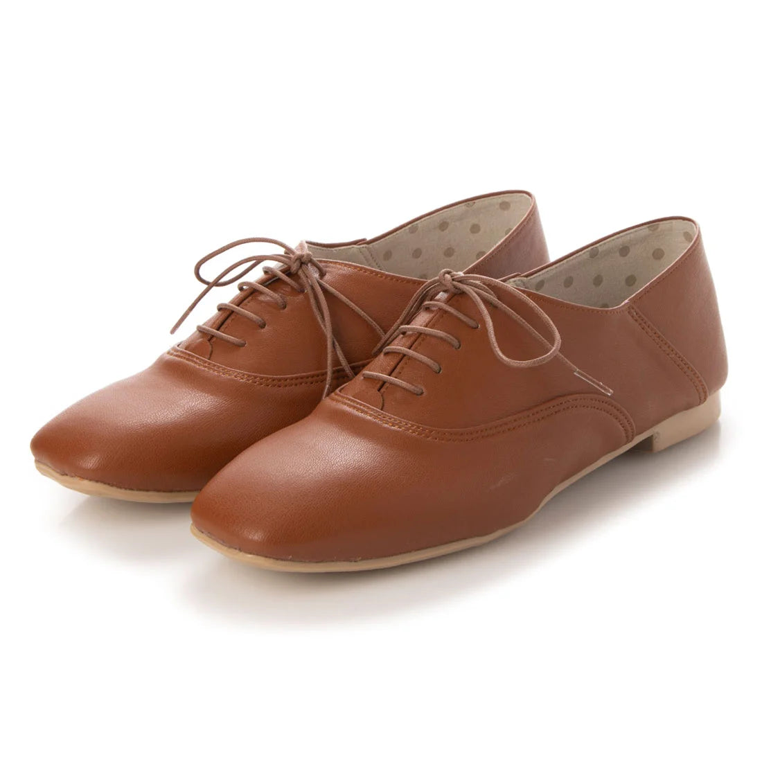 日本製 【蘋果皮】【防水】Emma Francis平底繫帶鞋(駝色蘋果皮光滑)(03d-AP 186)(camel apple leather smooth)(キャメル アップルレザースムース)